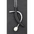 Vintage Artisan Necklace Jewelry Vintage Artisan Abstract Modernist Sterling Pearl Carved Wood Pendant Necklace