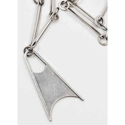 Vintage Artisan Sterling Necklace Jewelry Vintage Retro Atomic Modernist Abstract Sterling Statement Pendant Necklace