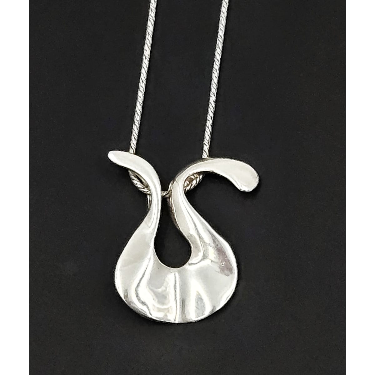 Vintage Italian Sterling Necklace Jewelry Designer Sterling Silver Necklace Circa