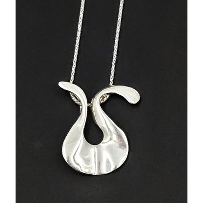 Vintage Italian Sterling Necklace Jewelry Designer Sterling Silver Necklace Circa