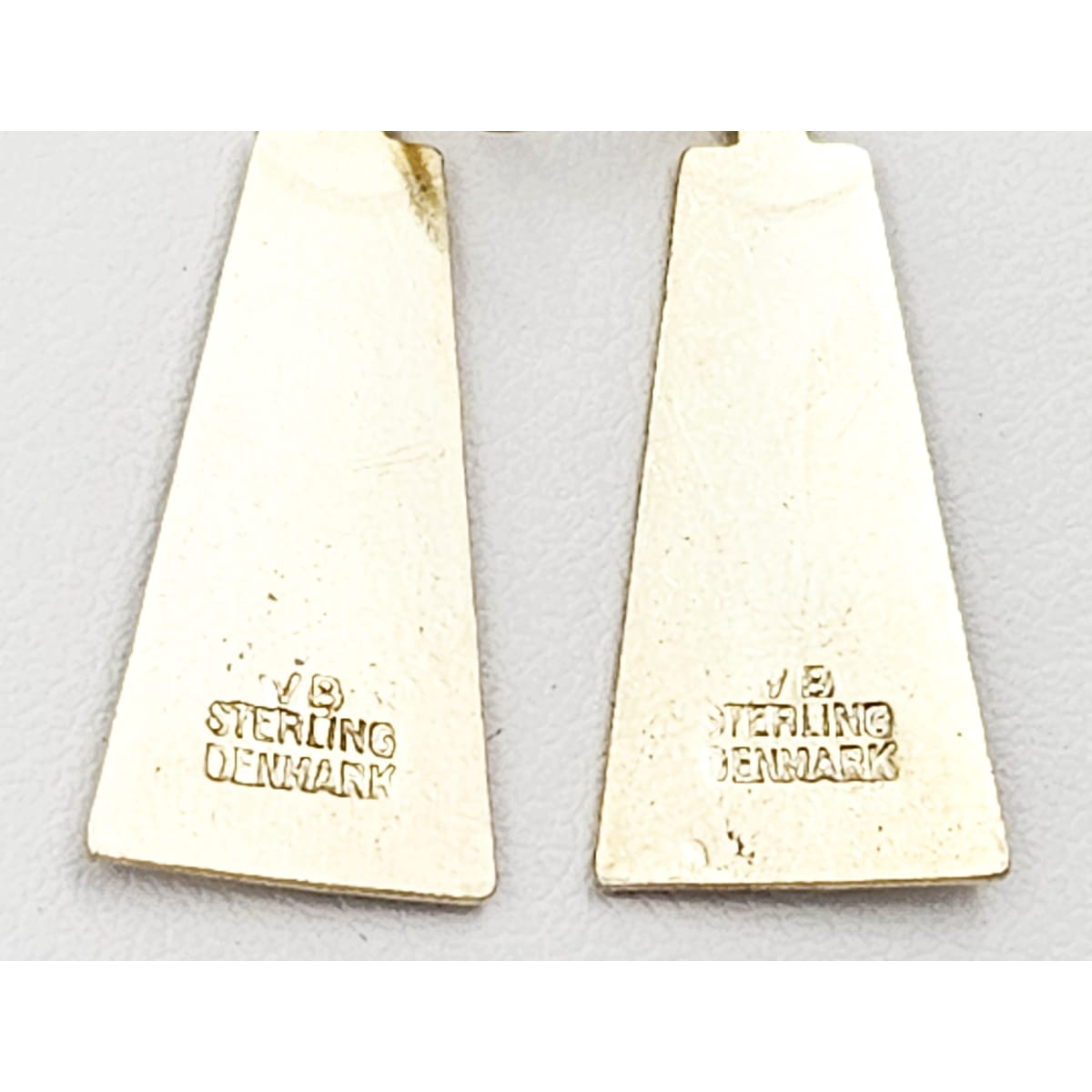 Volmer Bahner Jewelry Danish Designer Volmer Bahner Sterling &amp; Enamel Earrings Circa 1950s