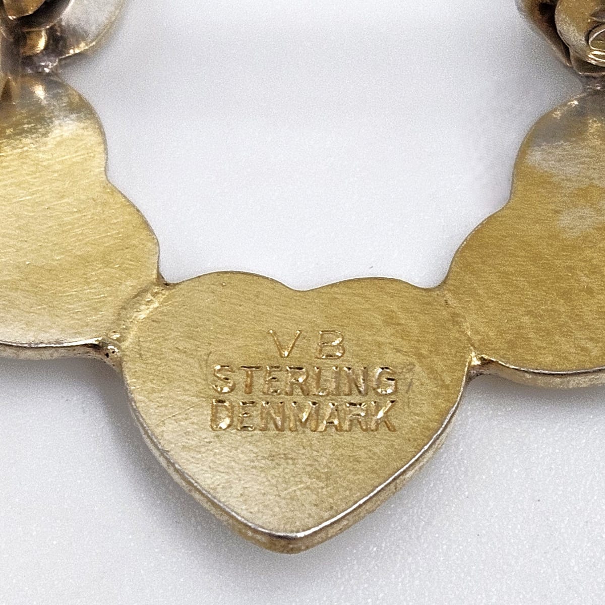Volmer Bahner Jewelry Danish Designer Volmer Bahner Sterling &amp; Enamel Hearts Brooch Circa 1950s