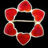 Volmer Bahner Jewelry Denmark Volmer Bahner Sterling Silver Enamel Hearts Circle Brooch 1950s