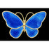 Volmer Bahner Jewelry Rare Denmark Volmer Bahner Sterling Blue Enamel Hefty Butterfly Brooch 1950s