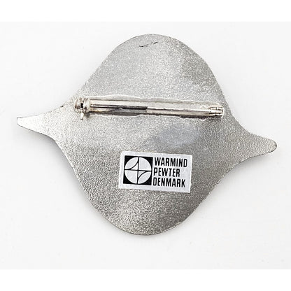 Warmind Jewelry RARE Poul Warmind Denmark Abstract Brutalist Pewter Brooch NWT NOS 1960s