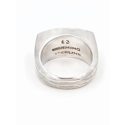 Warmind Jewelry Warmind Denmark Sterling Black Enamel Denmark Modernist Ring