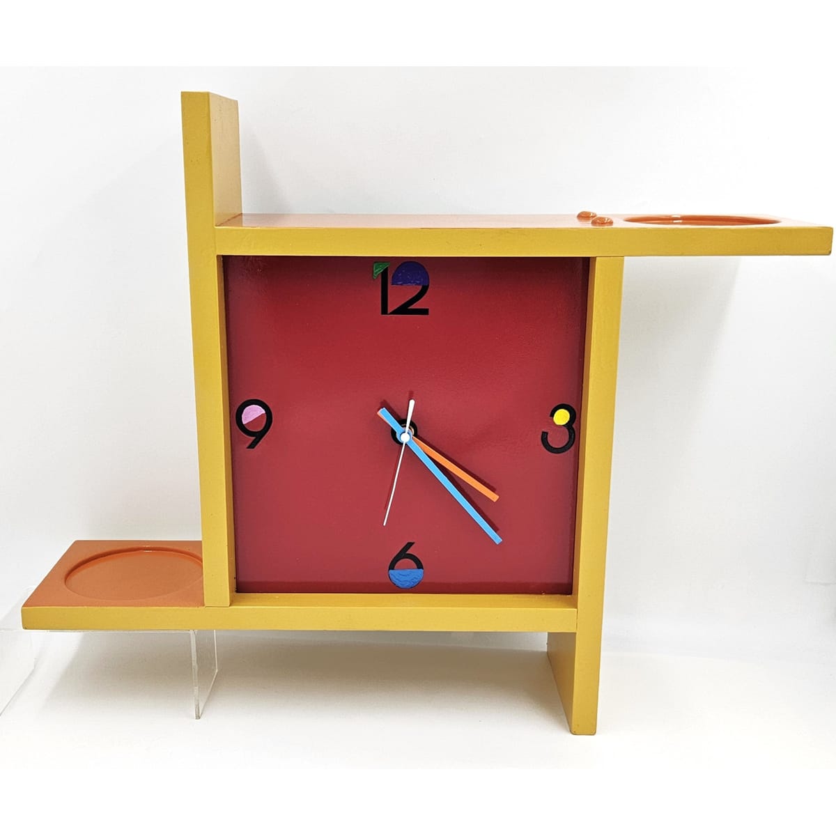 Welby Clock Fully Restored Welby Wall Hanging Shelf Clock Post Modern Memphis Style 80s