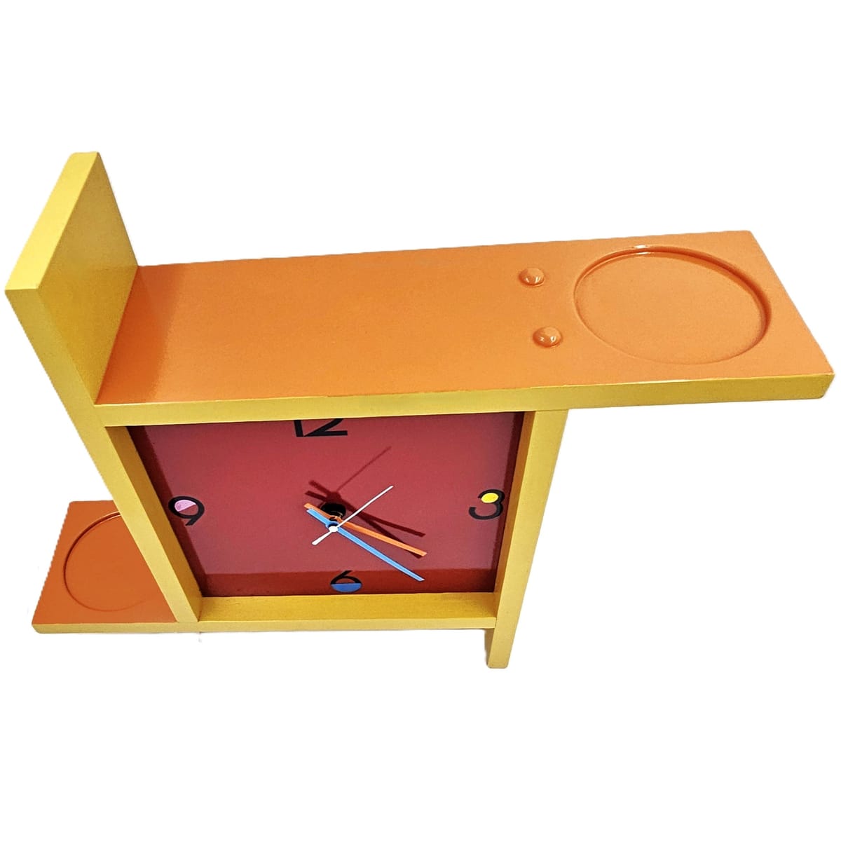 Welby Clock Fully Restored Welby Wall Hanging Shelf Clock Post Modern Memphis Style 80s