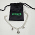 Wicked Sterling Silver Charm Bracelet Bracelet VTG Original Wicked Sterling Silver Swarowski Crystal Charm Bracelet with Bag