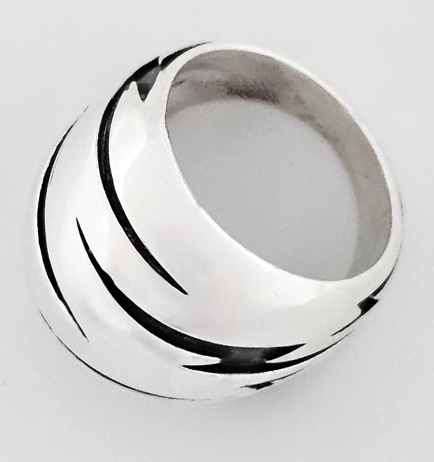 William Cheshire Jewelry UK Designer William Cheshire Modernist Sterling Lightning Bolt Dome Ring 2015