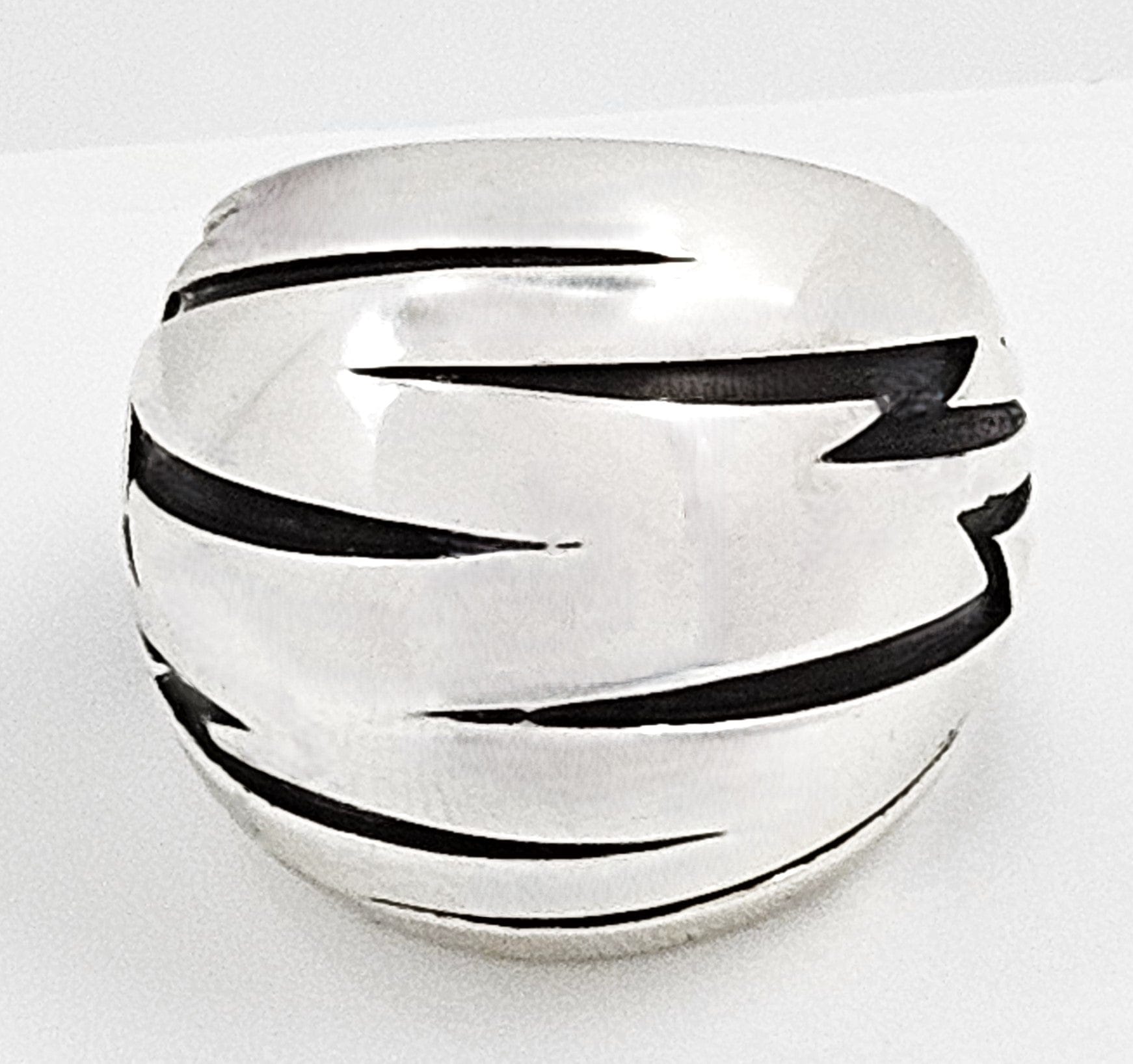 William Cheshire Jewelry UK Designer William Cheshire Modernist Sterling Lightning Bolt Dome Ring 2015