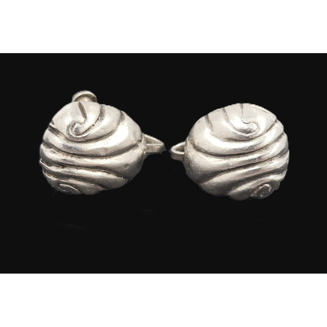 William Spratling Taxco Jewelry Designer William Spratling Taxco Sterling Silver Modernist Domed Earrings