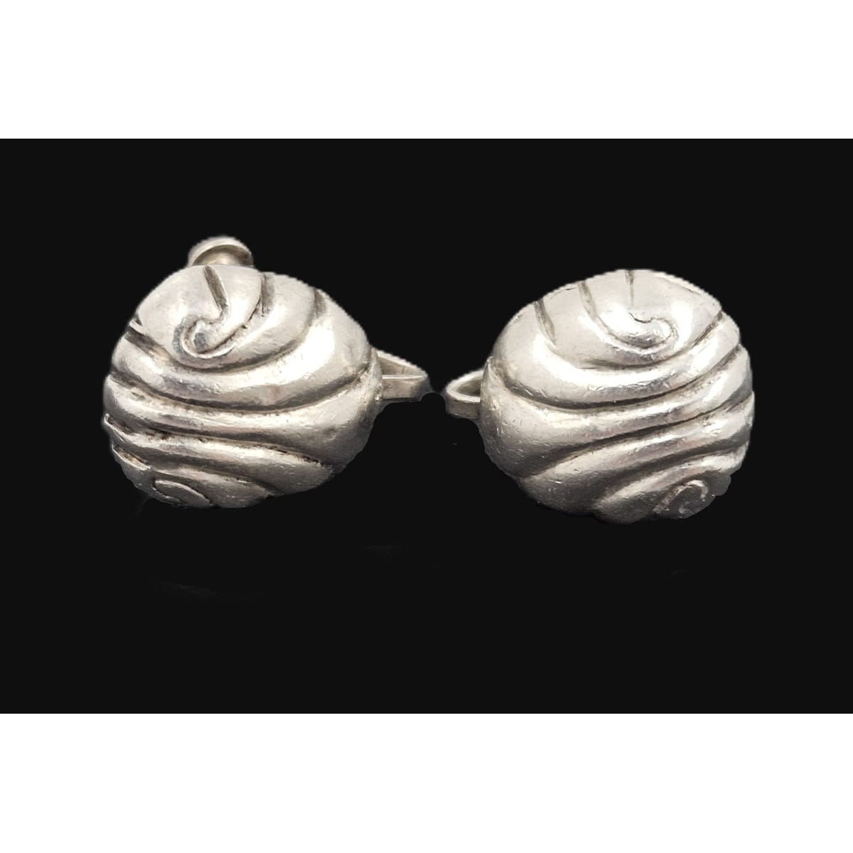 William Spratling Taxco Jewelry Designer William Spratling Taxco Sterling Silver Modernist Domed Earrings