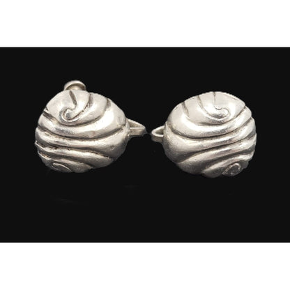 William Spratling Taxco Jewelry Designer William Spratling Taxco Sterling Silver Modernist Domed Earrings