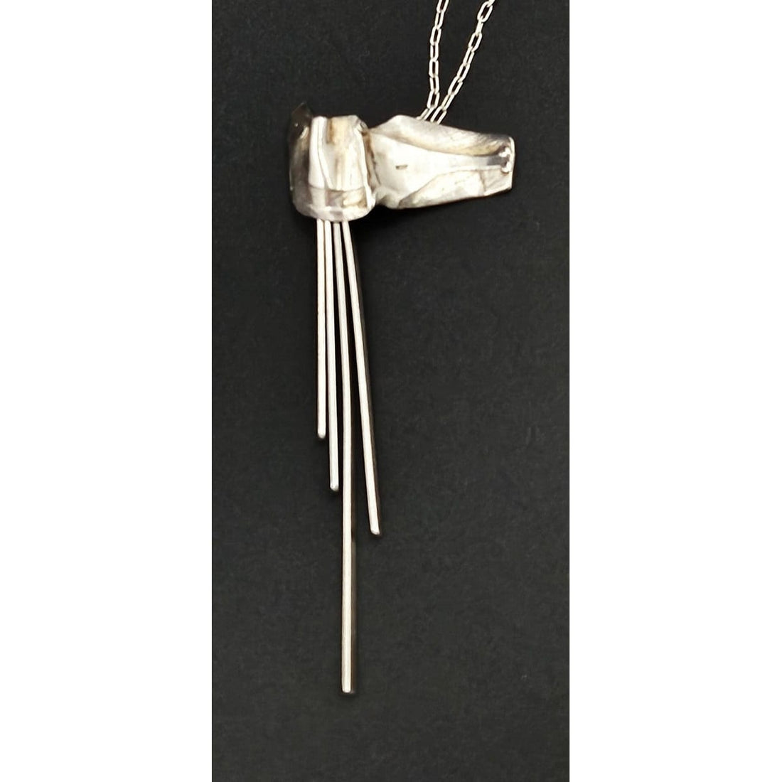 Yaacov Heller Jewelry Vintage Designer Yaacov Heller Sterling Abstract Modernist Kinetic Necklace