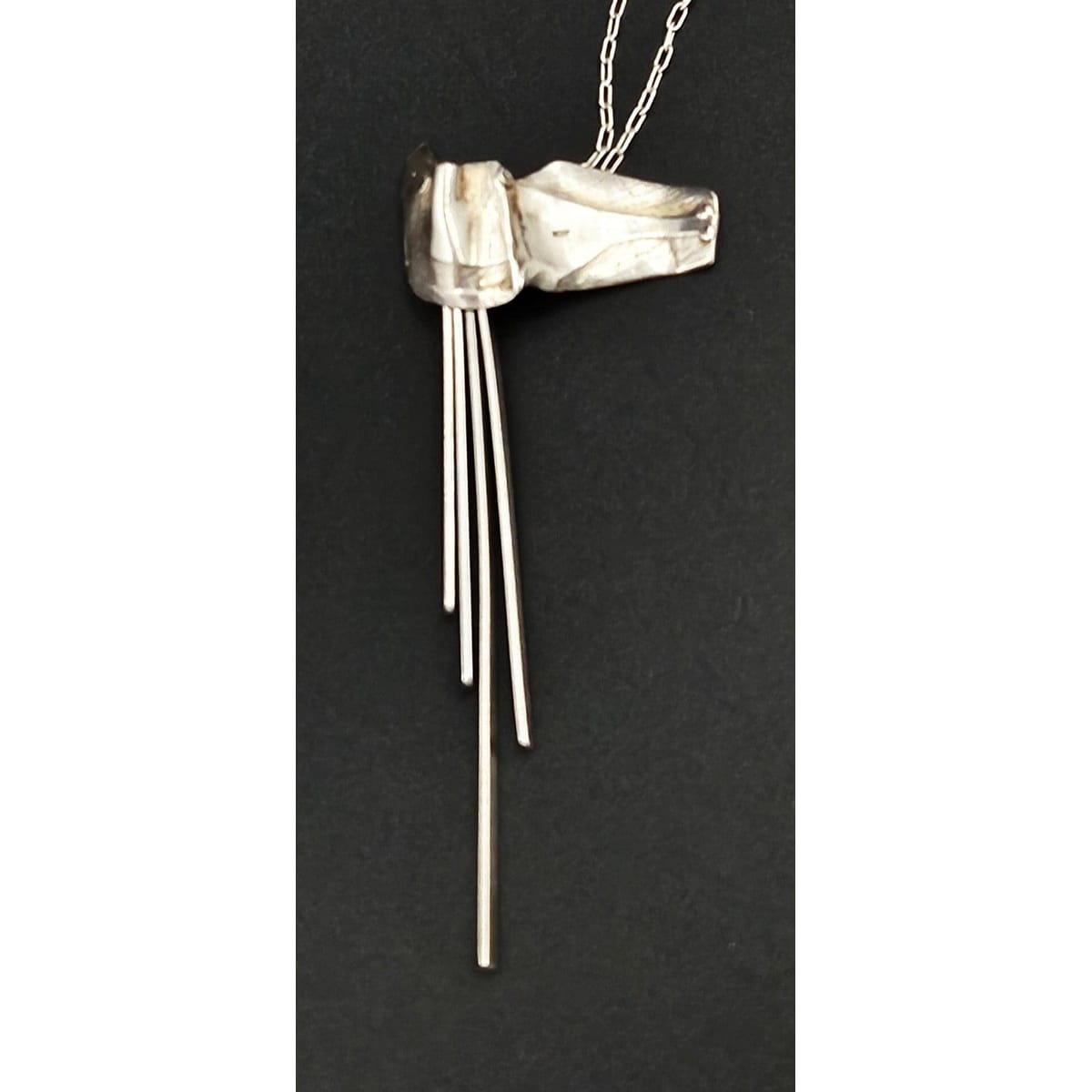 Yaacov Heller Jewelry Vintage Designer Yaacov Heller Sterling Abstract Modernist Kinetic Necklace