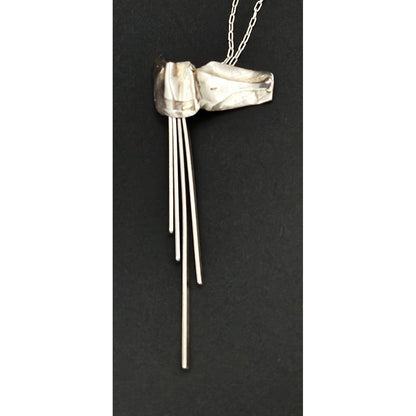 Yaacov Heller Jewelry Vintage Designer Yaacov Heller Sterling Abstract Modernist Kinetic Necklace