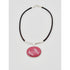 Aanund Havstad Jewelry Norway Aanund Havstad Sterling Dark Pink Agate Modernist Necklace 1970s