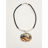 Aanund Havstad Jewelry Norwegian Aanund Havstad Large Sterling Marble Agate Modernist Necklace 1970s