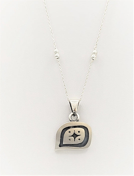 Aarikka Jewelry Aarikka Finland International Year of the Woman Sterling Necklace Circa 1980s