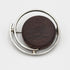 Aarikka Jewelry Paola Suhonen for Aarikka Finland Sterling & Wood Modernist Brooch Circa 1964