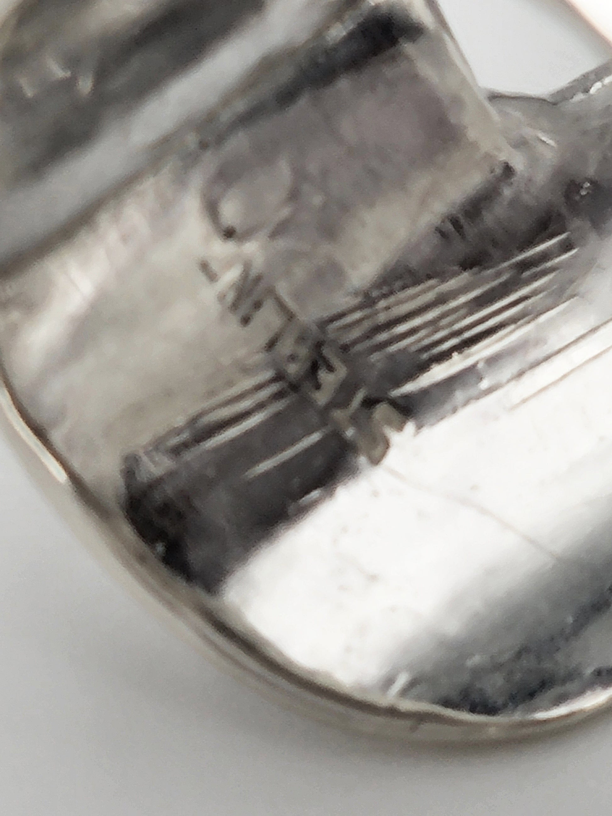 Abstract Artisan Sterling Ring Jewelry Artisan Made Vintage Sterling Silver Huge Abstract Modernist Half Finger Ring