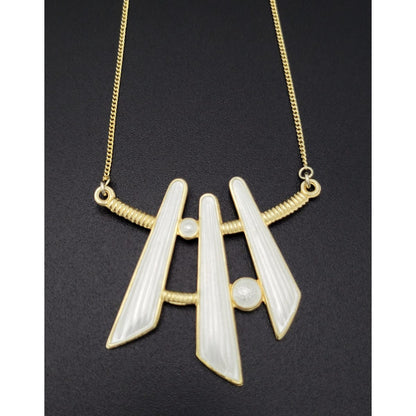 Aksel Holmsen Jewelry Rare Aksel Holmsen Norway Sterling &amp; Enamel Abstract Modernist Necklace 1960s