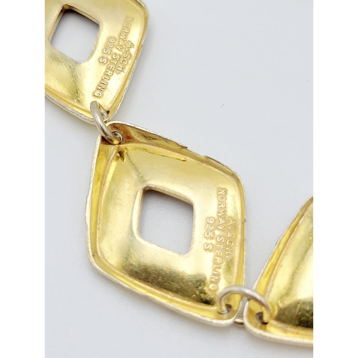 Albert Scharning Jewelry Norwegian Designer Albert Scharning Sterling &amp; Guilloche Enamel Bracelet 1950s