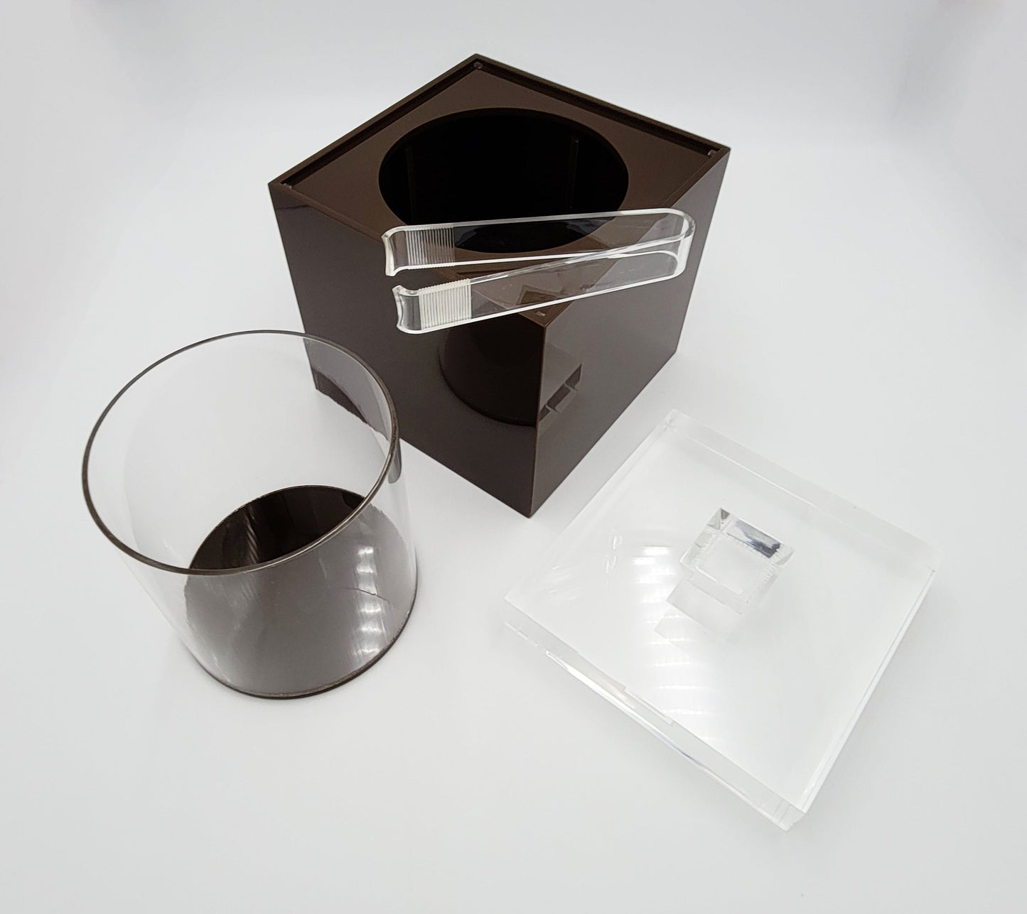 Alessandro Albrizzi Barware Superb Vintage Solid Lucite Alessandro Albrizzi Italy Ice Bucket