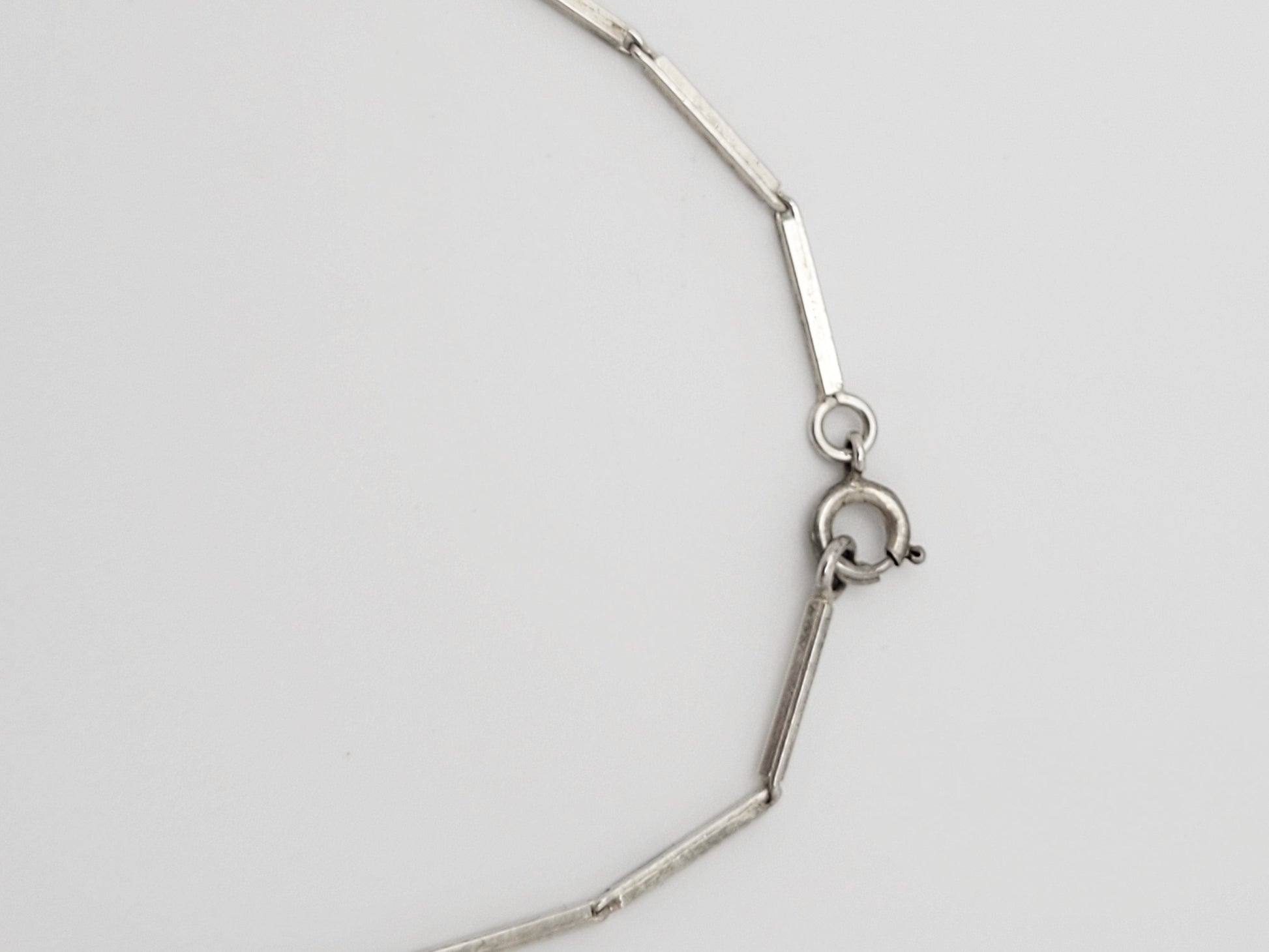 Alton Sweden Jewelry Alton Sweden Abstract Modernist Sterling Rectangular Fringe Necklace 1960s