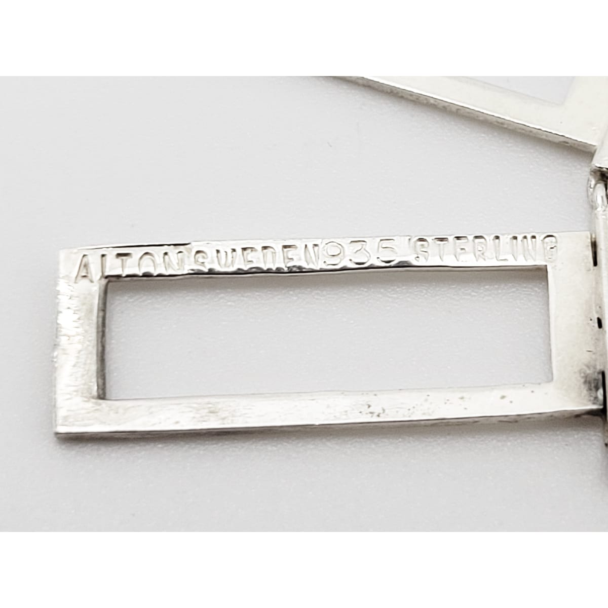 Alton Sweden Jewelry Alton Sweden Abstract Modernist Sterling Rectangular Fringe Necklace 1960s