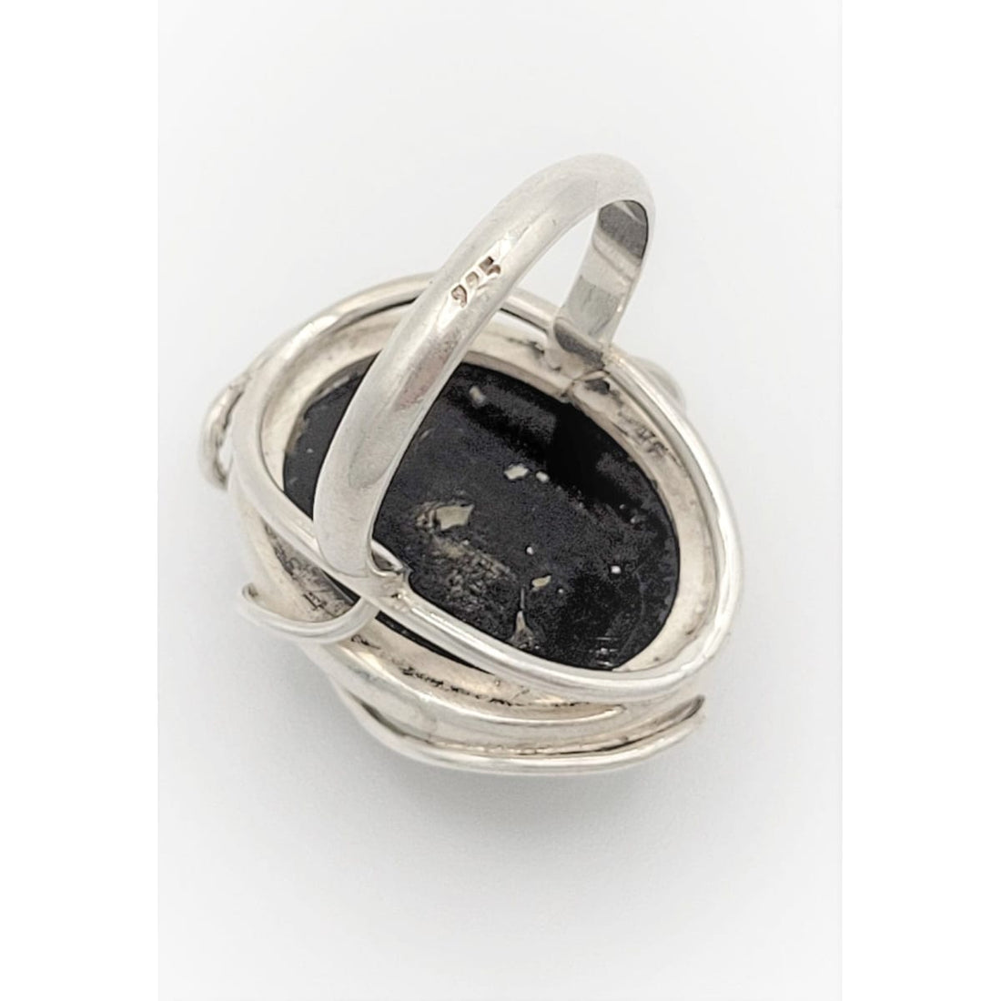 Amber Sterling Jewelry Vintage Sterling Silver &amp; Amber Abstract Fauna Large Statement Cocktail Ring