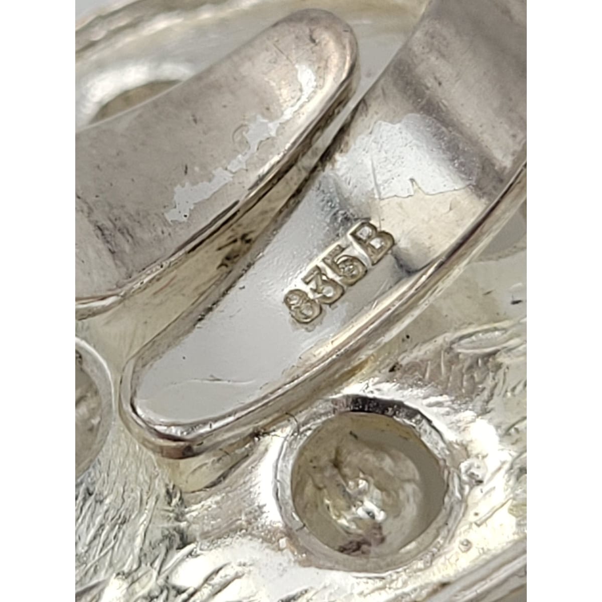 Anette Blichfeldt Breinegaard Jewelry Danish Anette B Breinegaard Modernist Sterling 3D Square Faced Ring 1980s