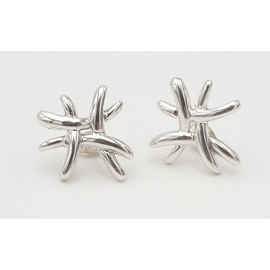 Angela Cummings Jewelry Designer Angela Cummings AC Studio Sterling Modernist Earrings