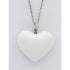 Anton Michelsen Jewelry Anton Michelsen Denmark Sterling White Porcelain Heart Pendant Necklace 1980s