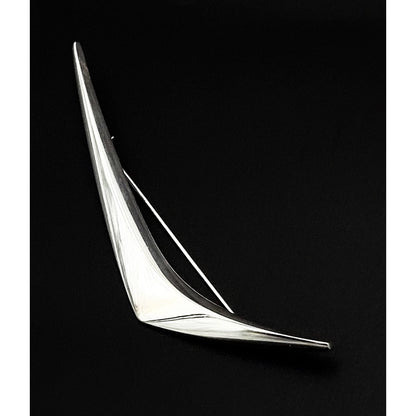 Anton Michelsen Jewelry Danish Designer Eigil Jensen 4 Anton Michelsen XL Sterling Boomerang Brooch &