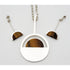 Arne Johansen Jewelry Danish Designer  Arne Johansen Modernist Sterling Tigers Eye Necklace Earring Set