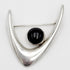 Arne Johansen Jewelry Danish Designer Arne Johansen Retro Modernist Sterling & Onyx Brooch 1950s