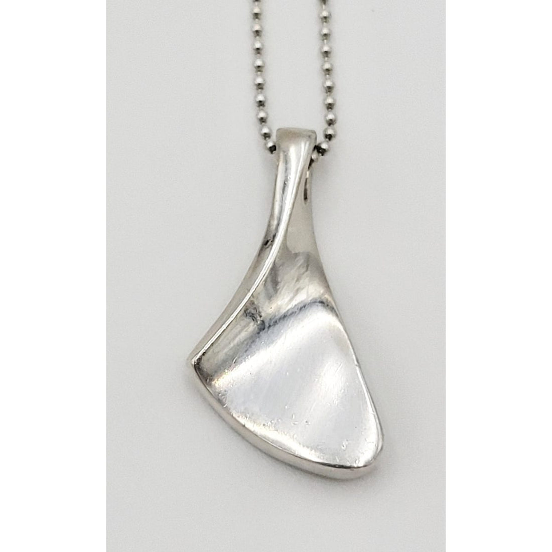 Arne Johansen Jewelry Vintage Arne Johansen Denmark 925S Modernist 3-D Sterling Pendant Necklace