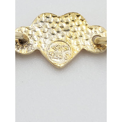 Arne Nordlie Jewelry Arne Nordlie Norway Sterling &amp; Pink Enamel Pink Hearts Links Bracelet 1950s