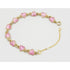 Arne Nordlie Jewelry Arne Nordlie Norway Sterling & Pink Enamel Pink Hearts Links Bracelet 1950s