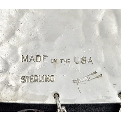 Athalie Jewelry Designer Athalie Sterling &amp; Quartz Crystals Modernist Pendant Necklace 1990s