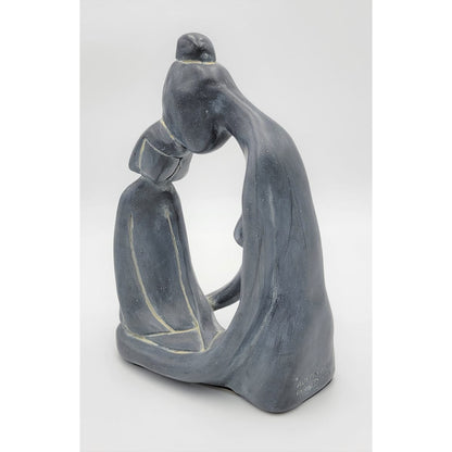 Austin Productions Sculpture Austin Mother Daughter Sculpture Titled "Girl Talk" by Klara Sever Signed 1971