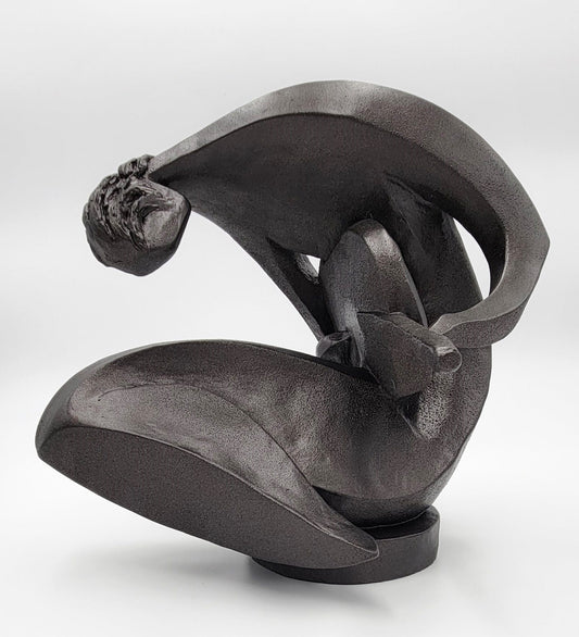Austin Productions Sculpture RARE David Fisher Austin Prod Bronze Durastone Citare Guitar Player Sculpture 1980