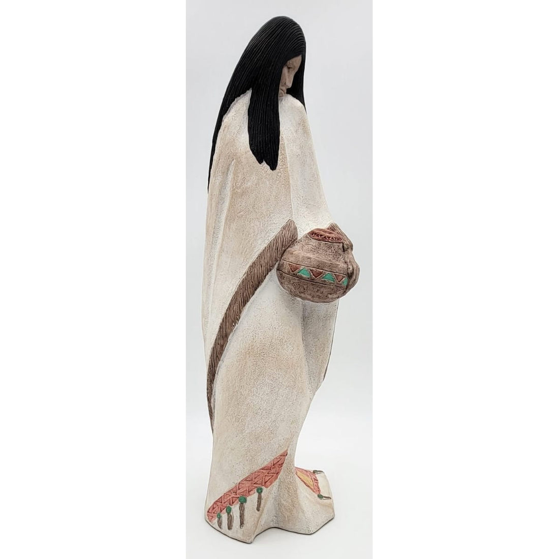 Austin Productions Sculpture Vintage Austin Productions Acoma Series The Gatherer Ceramic Sculpture Circa 1989