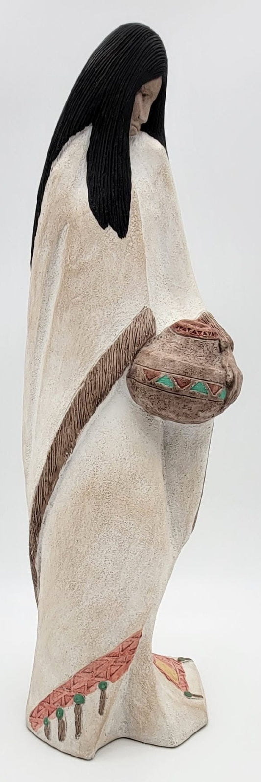 Austin Productions Sculpture Vintage Austin Productions Acoma Series The Gatherer Ceramic Sculpture Circa 1989