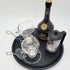 B&B Barware B&B Cognac Set with 2 Snifters on Stands w/ French Coffee Press