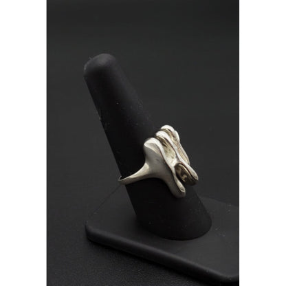 B Poland Jewelry Polish Designer Sterling Abstract Modernist Necklace Ring Set Signed 80/90s