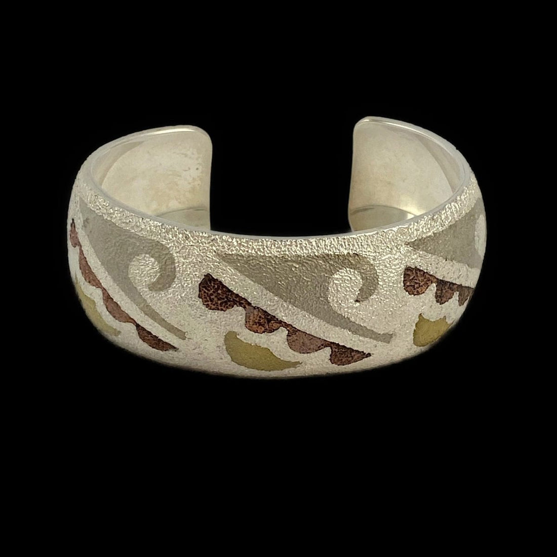 Ben Nighthorse Jewelry VNTG One of a Kind Ben NIGHTHORSE Cheyenne Wide Colorful 925SS Modernist Cuff