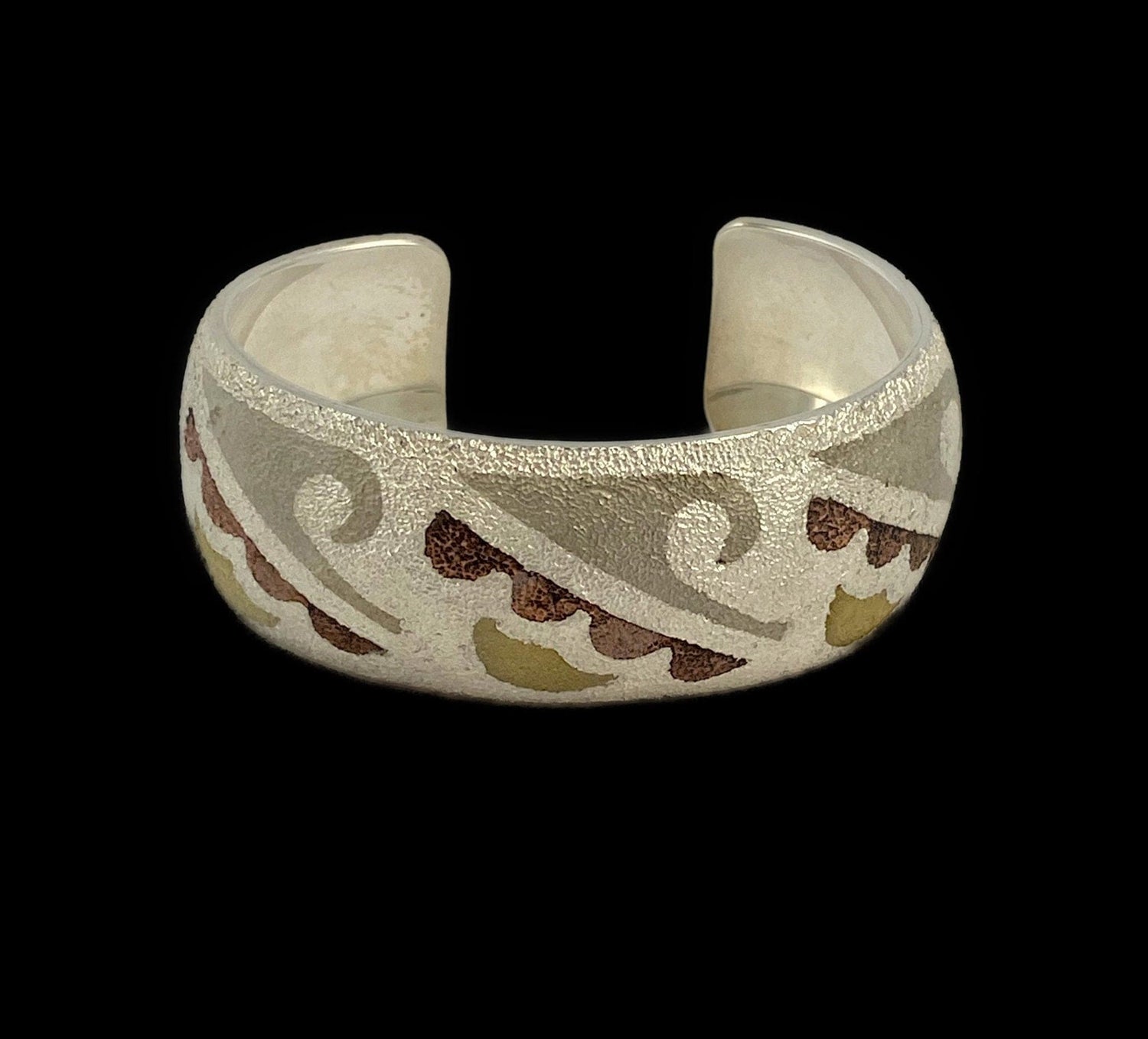 Ben Nighthorse Jewelry VNTG One of a Kind Ben NIGHTHORSE Cheyenne Wide Colorful 925SS Modernist Cuff